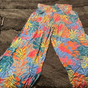 Kona Sol Multicolor Floral Swim Coverup Pants